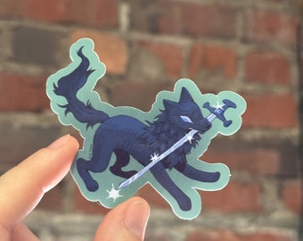 sword wolf sticker