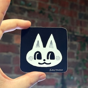 cat cube sticker !