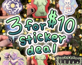 3 for 10 sticker deal! | cute sticker collecting
