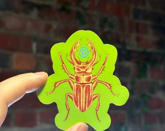 stag beetle sticker | bug lover