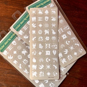 tiny cube random whimsical sticker sheet