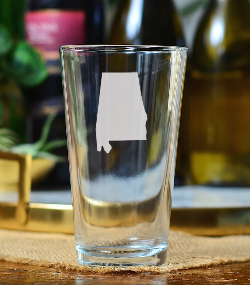 State of Alabama Glassware Montgomery Wine Birmingham, Mobile Troy