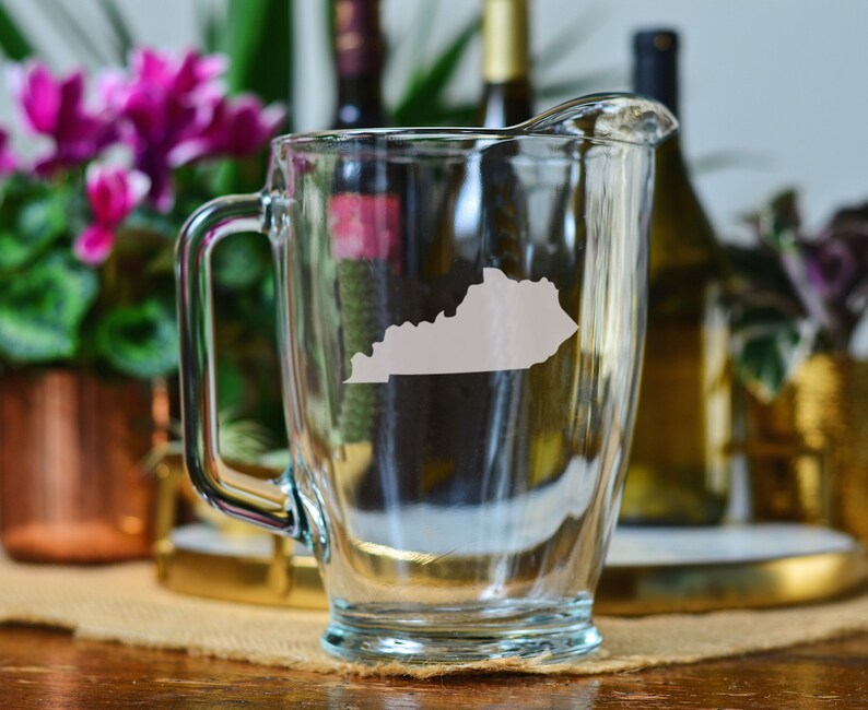 State of Kentucky Barware Wildcat Glass Etching University Etsy