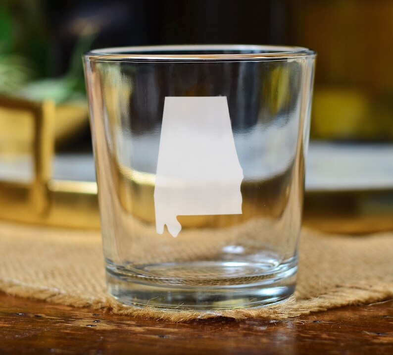 State of Alabama Glassware Montgomery Wine Birmingham, Mobile Troy