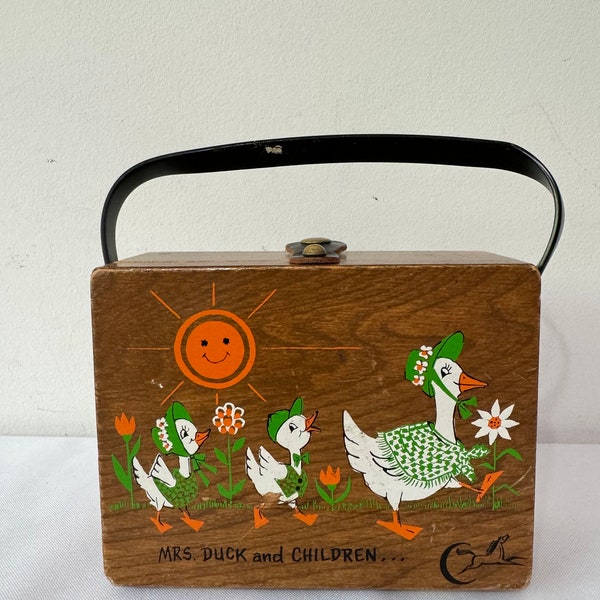 Vintage ENID COLLINS box purse Mrs. DUCK and  Children