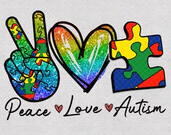 Free Free 308 Peace Love Autism Svg SVG PNG EPS DXF File