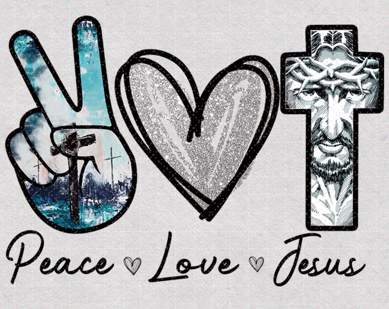 Download Love Jesus PNG Peace Love Jesus Gift Jesus Gift Digital | Etsy
