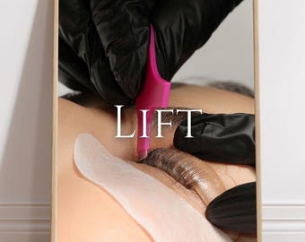 Lash Lift Poster: Printable Wall Art for Lash Techs, Estheticians, and Beauty Salons