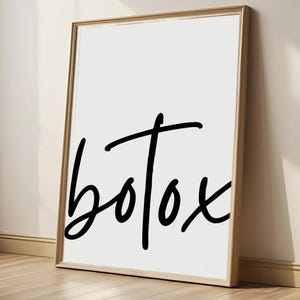 Botox Printable | Aesthetic Injector Decor | Dermal Fillers and Botox Wall Art | Med Spa Decor | Modern Beauty & Wellness Clinic Wall Art