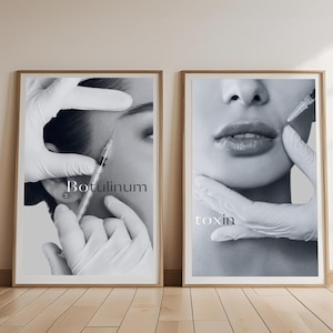Set of 2 | Fillers and Botox Wall Art | Botulinum Toxin | Med Spa Decor | Aesthetic Injector Decor | Botox Technician Poster | Dermal Filler