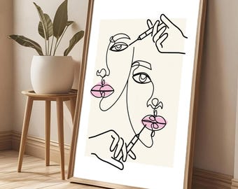 Fillers & Botox Wall Art. Med Spa Decor. Beauty Injector Decor. Botox Technician Poster. Dermal Filler. Lip Filler. Crows Feet. Line Art.