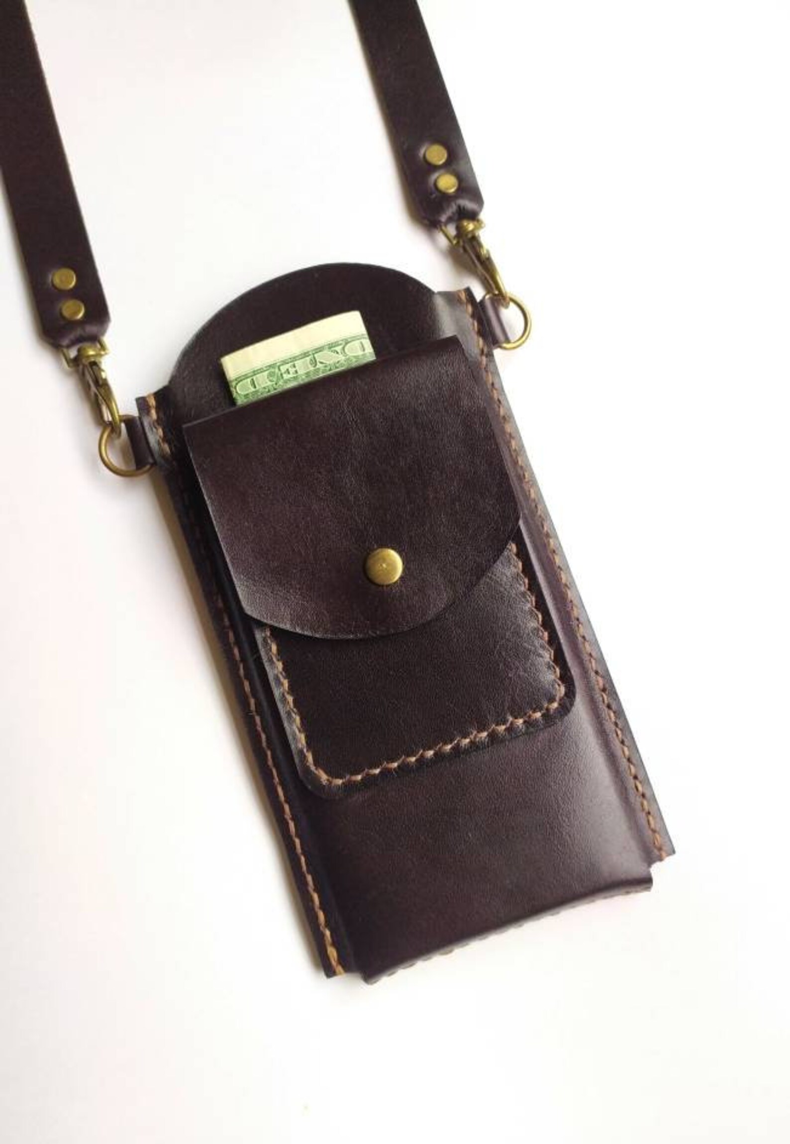 Leather Smartphone Bag Card Holder Shoulder iPhone Bag Leather iPhone Purse Women Small