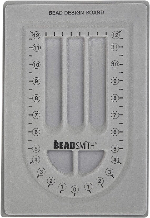 The Beadsmith Bead Board, Grey Flocked, 28” U-shaped Channel,