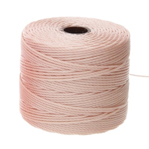The Beadsmith S-Lon Bead Cord – .5 mm Twisted Nylon Cord for Stringing, Natural Color, TEX210, 77 Yard Spool