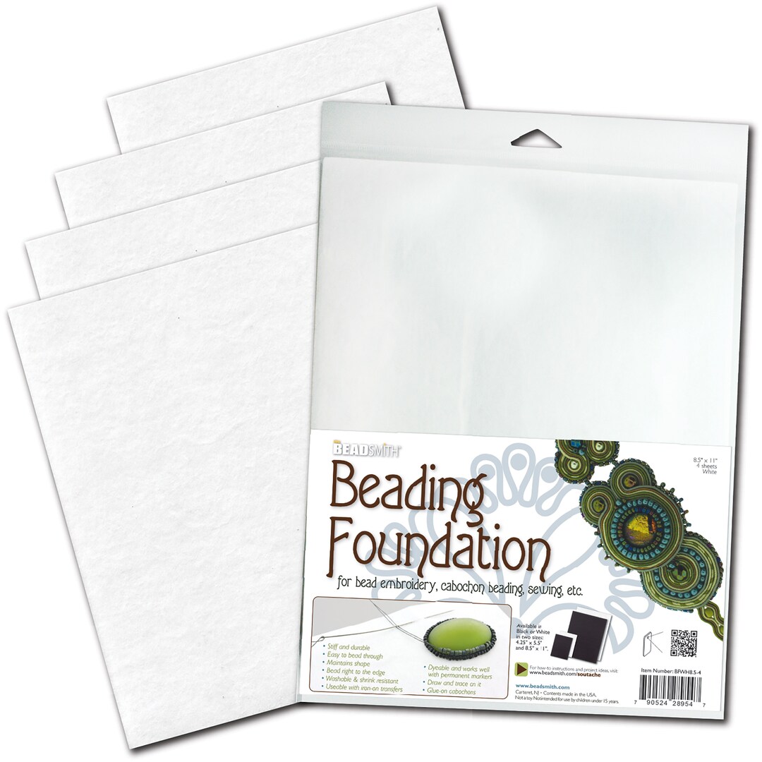 The Beadsmith Beading Foundation 8.5 X 11 Inches White Etsy