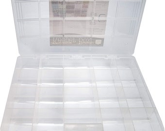 Plastic Storage Box With 21 Compartments / Individual Closing Lid
