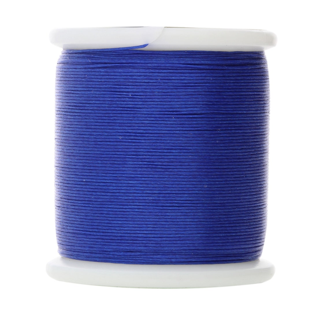 KO Nylon Beading Thread, Clear Blue Color, Japanese Prewaxed 100
