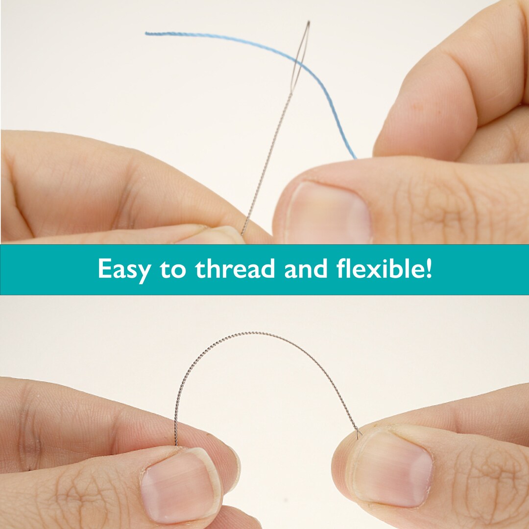 Beadalon Medium Collapsible Eye Needles | Jewelry Making Needles- Tejas
