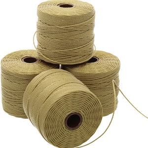 The Beadsmith S-Lon Bead Cord – .5 mm Twisted Nylon Cord for Stringing, 4 Spools, Bronze Color, TEX210, 77 Yards per Spool