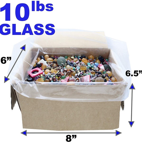 The Beadsmith Box of Beads, 2-Pounds of Glass Beads in Assorted Shapes, Sizes and Colors, Unique Variations in Every Box, Use for...