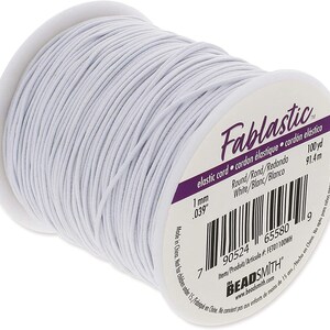 Fablastic Stretch Cord for Mask Making, Flat 5mm (0.196 Inch