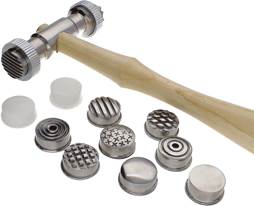 Martello Per Bijoux Con Teste Intercambiabili Beadsmith - 13 Pezzi, 9.5 Pollici, Per Artigianato E Decor