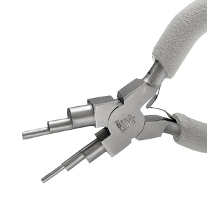 The Beadsmith Wire Looping Pliers – Create 6 Sizes (Ranging 2-9mm) of Loops & Jump Rings, 6&quot; long (150mm), Polished Steel Head...