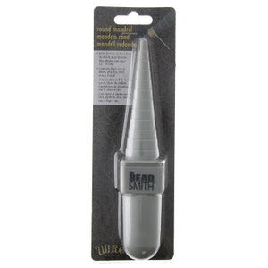 The Beadsmith Stepped Round Mandrel– Plastic Wire Wrap Tool– Creates 12 Diameters– Comfortable Handle Metal Jewelry Forming/Shaping Tool