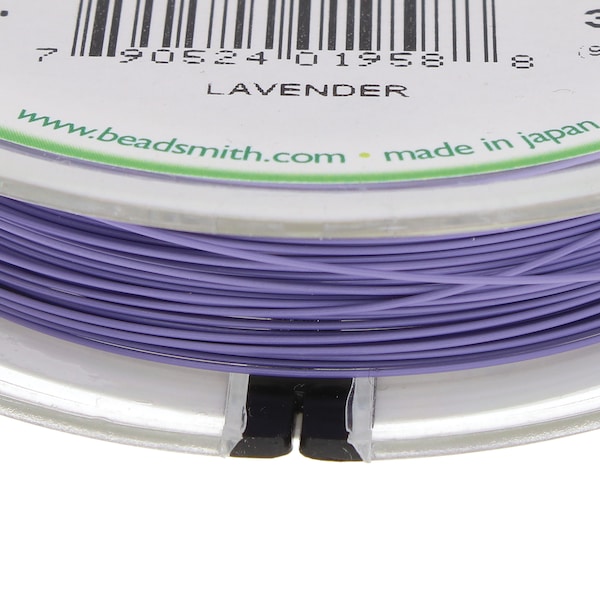 The Beadsmith Flex-Rite 7 Strand Nylon Coated, Stainless-Steel Beading Wire, Jewelry Making Supply (.018 Dia, Lavender - 30 Ft)