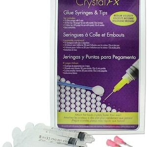 The Beadsmith Glue Syringes - CrystalFX - 4 Syringes, 4 Tips & 2 caps - Use w/Medium Viscosity Glues - Precision Adhesive for Attaching...