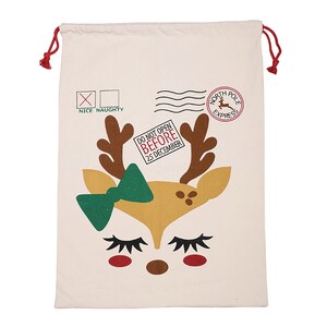 Personality Case Christmas Drawstring Bag– From the North Pole– 100% Cotton– 19” x 26.25”– Personalized & Printed with Quote– Reusable Sack