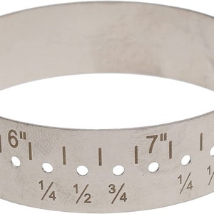 The Beadsmith Wrist Gauge – Adjustable Metal Slide Gauge – Measures in Inches – Jewelers Tool Used to Measure Wrist Sizes for Bracelets,...