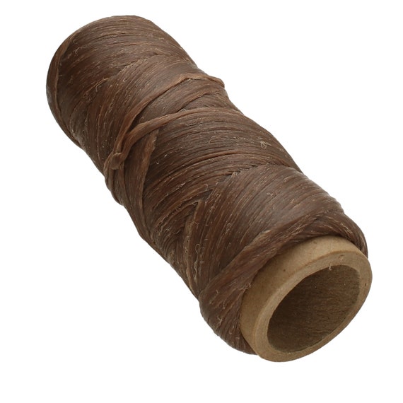 The Beadsmith Artificial Sinew Waxed Polyester Cord Medium Brown Color,  3-ply, 1-ounce Spool, 34 Yards/100 Feet Thread for Beading Etc. 