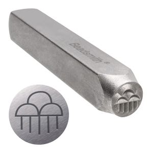 The Beadsmith Steel Design Stamps - Jewelry Stamping Tools, Cloud Burst Design, 2.25 Inches w/ 6 mm Base