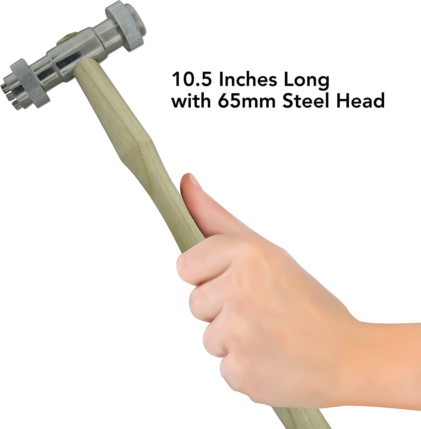 Martello Per Bijoux Con Teste Intercambiabili Beadsmith - 13 Pezzi, 9.5 Pollici, Per Artigianato E Decor