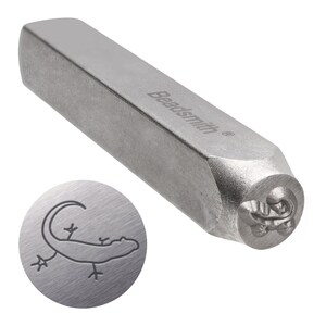 The Beadsmith Steel Design Stamps - Jewelry Stamping Tools, Lizard, 2.25 Inches w/ 6 mm Base