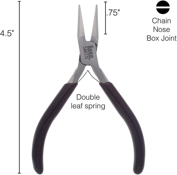 The Beadsmith Jeweller's Micro Pliers Chain Nose Flat Nose