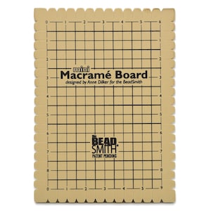 The Beadsmith Mini Macrame Board, 7.5 x 10.5 inches, 0.5 inch thick foam, 6 x 9&quot; grid for measuring, bracelet project with instructions...