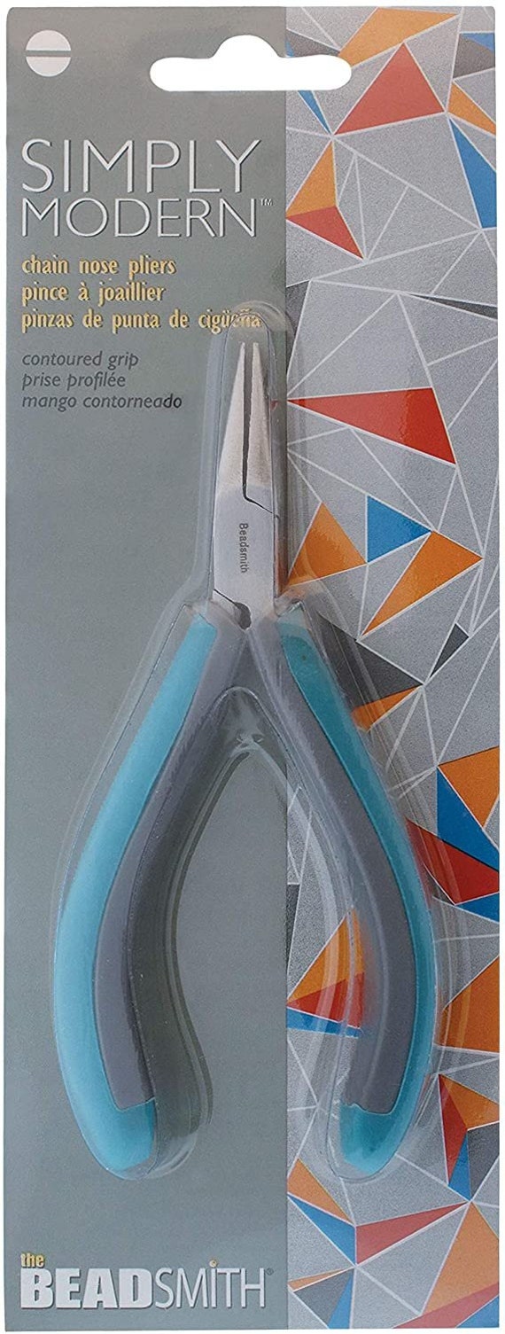 The Beadsmith Simply Modern Series, Chain Nose Pliers, 4.75 Inches Long