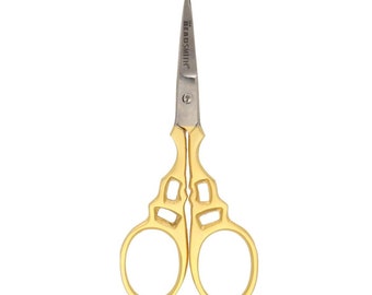 The Beadsmith Mini Scissors – 3.5 Inches Long – Compact Size – Precision Tips for Tight Spaces – Use for Threads, Yarn, Cards, Art, Crafting