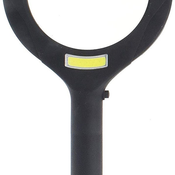 The Beadsmith Bright FX Handheld Magnifying Glass with COB LED Light, Battery Powered, 3X Magnification, 180 Degree Wide Beam and Push...