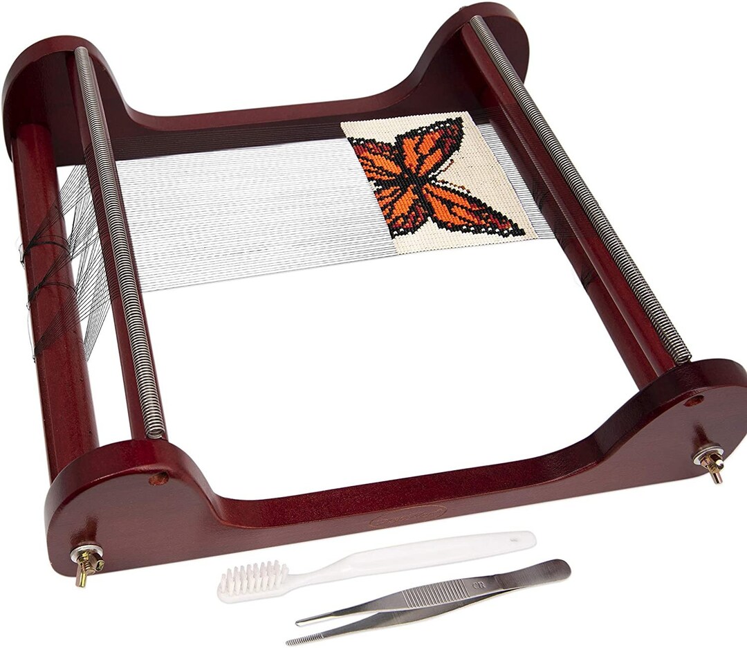 The Beadsmith Wooden Bead Loom, 12.5 X 13 X 3.5, Includes Assembly
