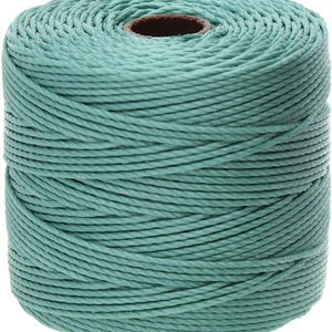 The Beadsmith S-Lon Bead Cord – .5 mm Twisted Nylon Cord for Stringing, Vintage Jade Color, TEX210, 77 Yard Spool