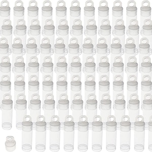 The Beadsmith Tube Plastic Round with Hang, Cap 1.5 X 9/16 100/bag - FHT15