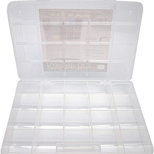 Keeper Box, Large 20 Compartment Bead Storage Box with Latching