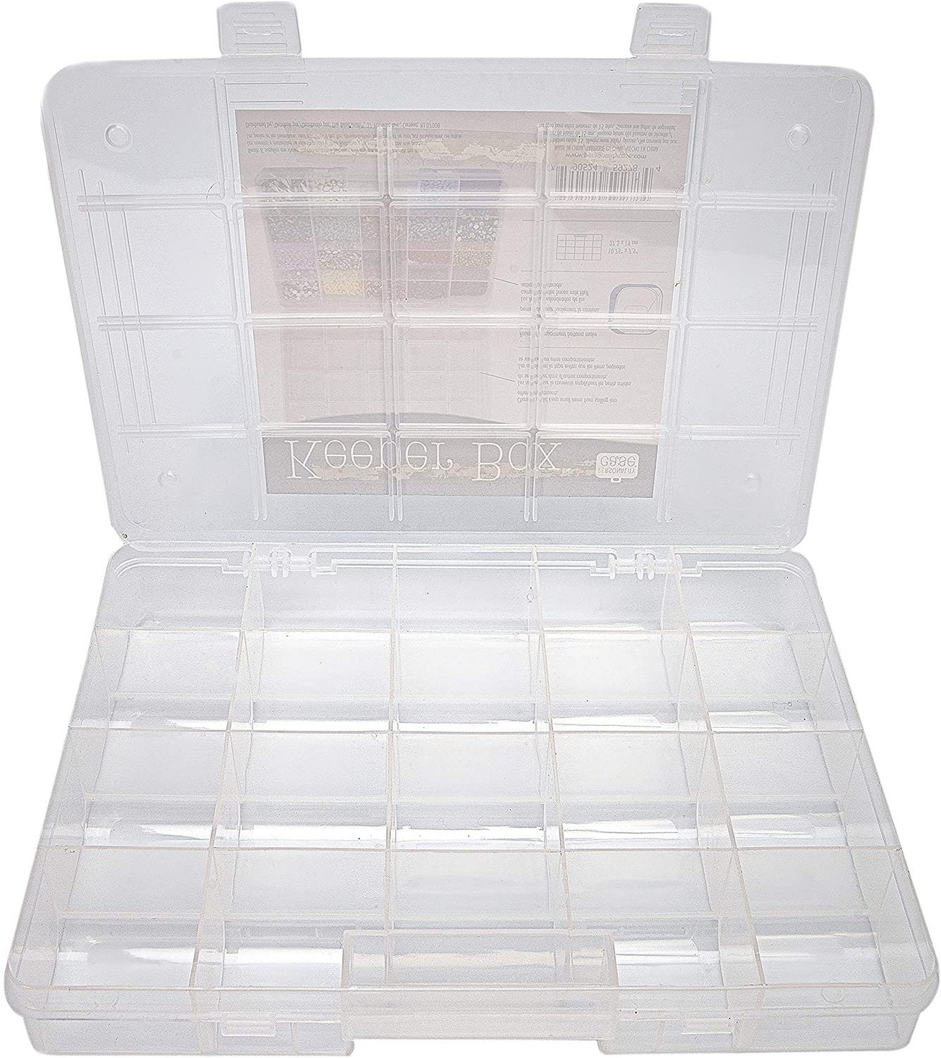 Unique Bargains 12pcs Clear Storage Container with Hinged Lid 40x28mm Plastic Square Craft Box