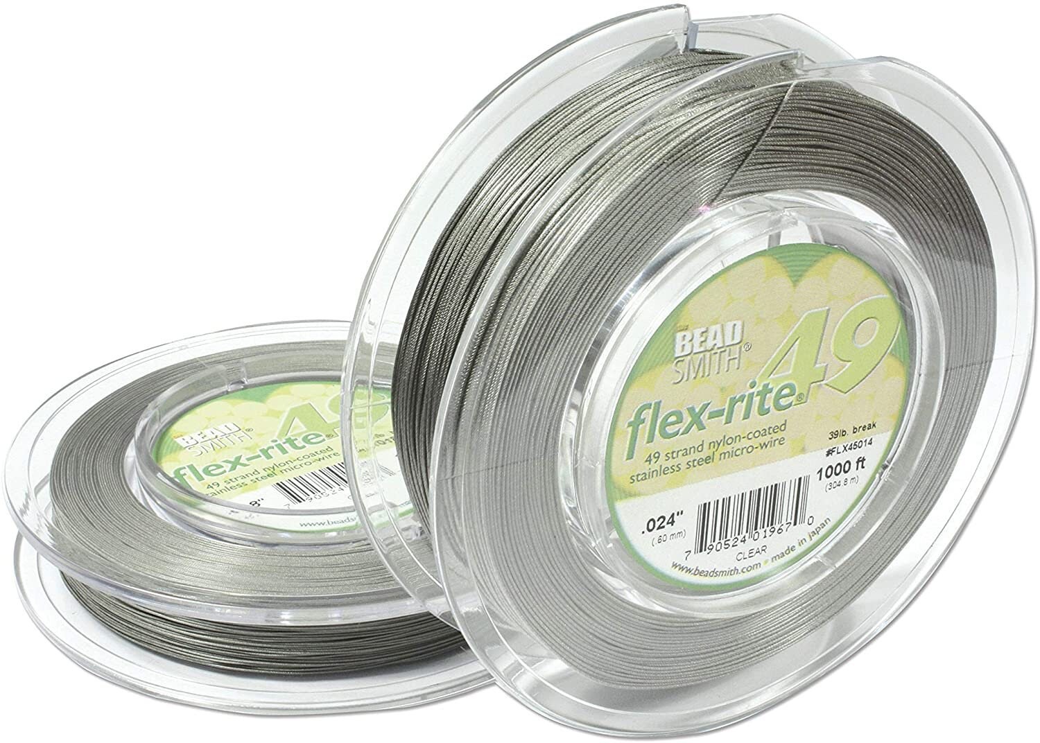 Beading Wire, 1000 Foot Spool 7 Strand Tigertail Clear 0.012 Inch