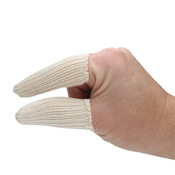 The Beadsmith 3" Finger Cots, Toe Sleeve, Thumb Protector, Covers Fingertip, Breathable Cotton Elastic Blend, pack of 20 Fingertip...