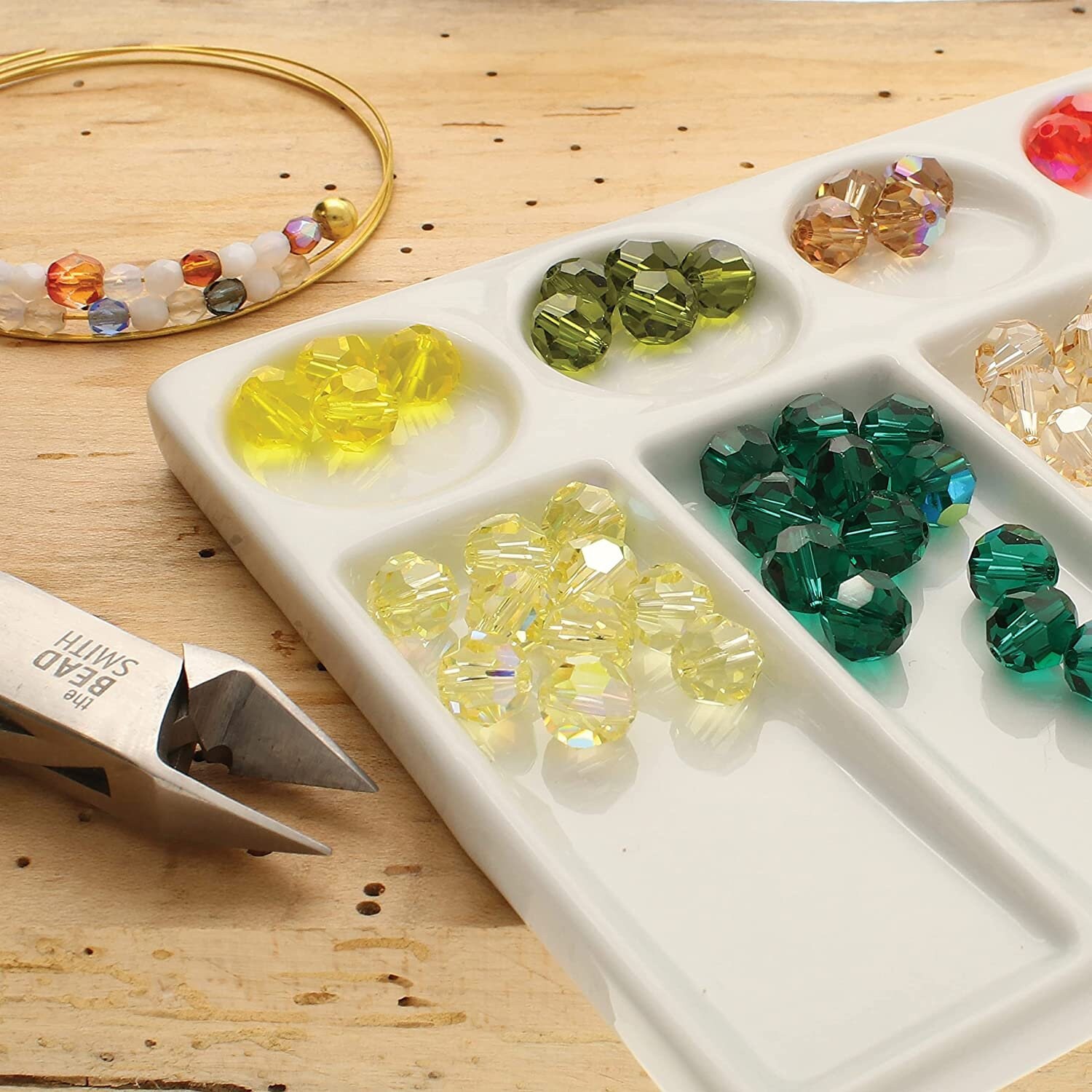 Keramik-Mischpalette Von The Beadsmith – 14 Fächer Zum Sortieren Von Perlen, Farben Oder Gewürzen