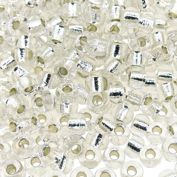 Miyuki Round Seed Bead Size 6/0 20g-tube Silver Lined